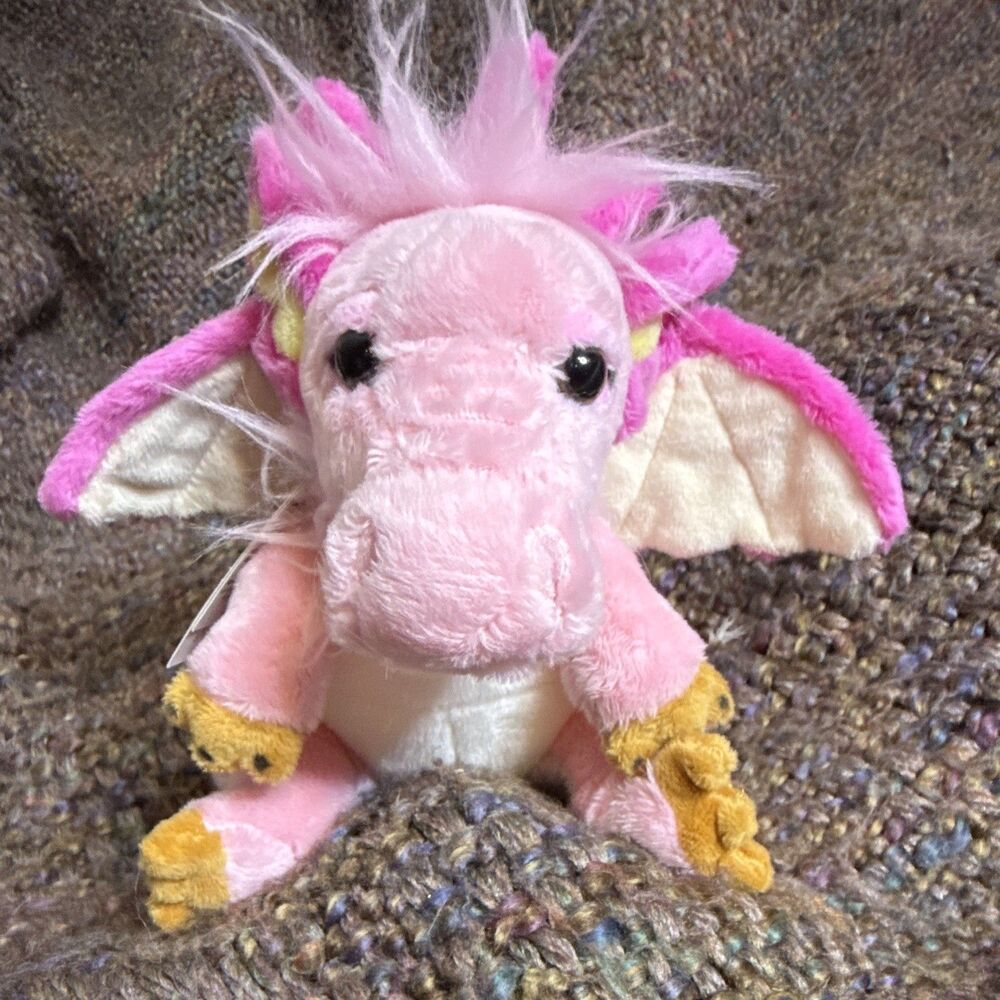 Charlie Bears Festoon Dragon Cuddle Cub Plush – Pink Mythical Stuffed Animal NWT